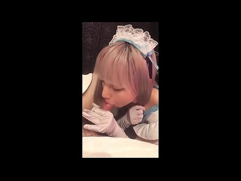 ❤️ יפני איידול [מאיוקה], תחפושת עוזרת צרפתית, חלק 1, מציצה וטלטלה עם קרם ❤️ פורנו קשה אצלנו